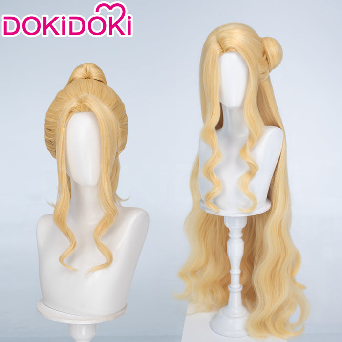 DokiDoki Anime The One Within the Villainess Cosplay Remilia Rosa Graupner Wig Long Curly Blonde Hair