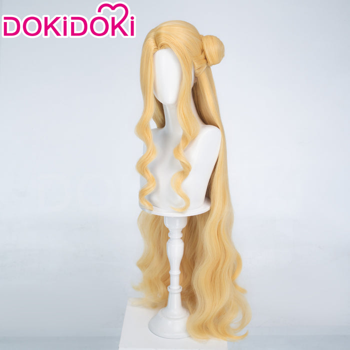 DokiDoki Anime The One Within the Villainess Cosplay Remilia Rosa Graupner Wig Long Curly Blonde Hair