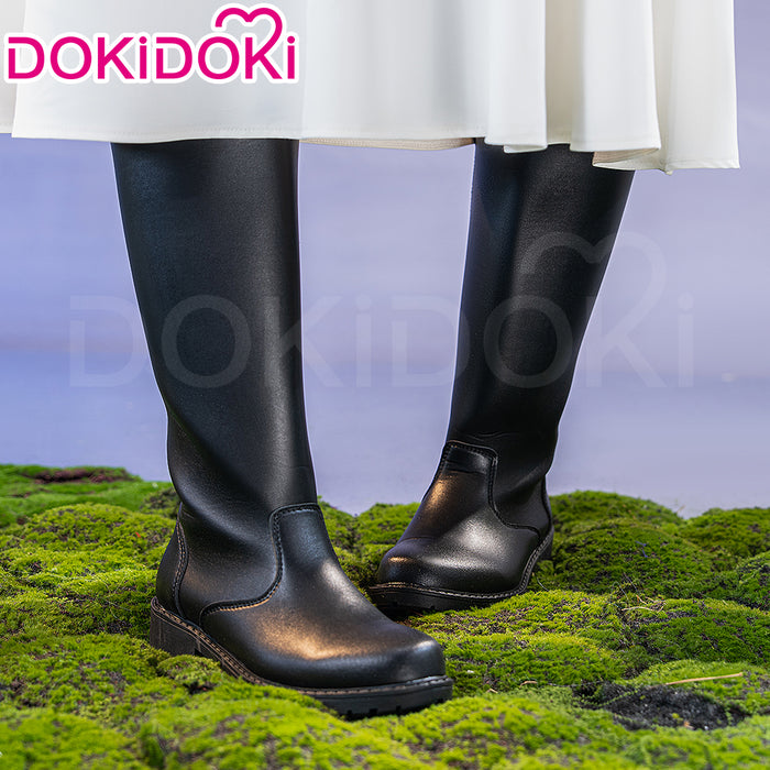 DokiDoki Cosplay Basic Shoes Black Knee-high Boots Riding Boots