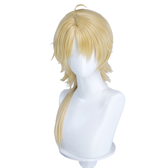 DokiDoki Game Arknights Cosplay Młynar Wig Long Blonde Hair Ponytail Roar Against The Wilds