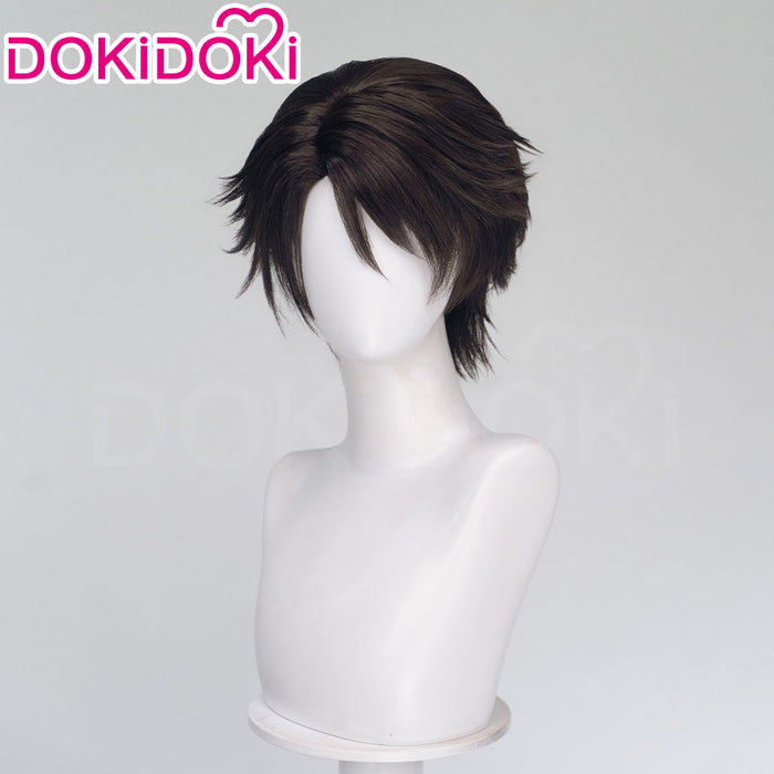 DokiDoki Game Cosplay Wig Short Straight Dark Brown Hair