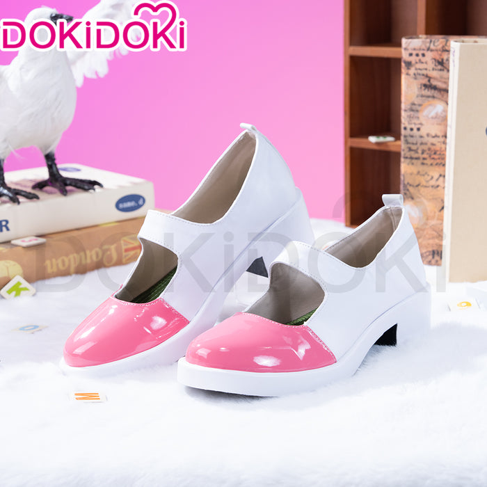 DokiDoki Game DokiDoki Literature Club Cosplay Monika Shoes Pink White Shoes DDLC