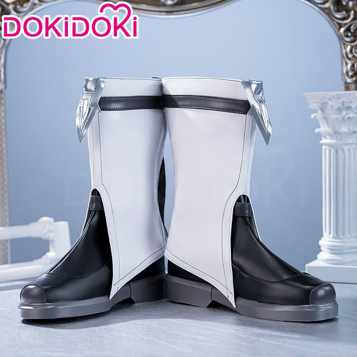 DokiDoki Game Genshin Impact Cosplay Illuga White Black Shoes
