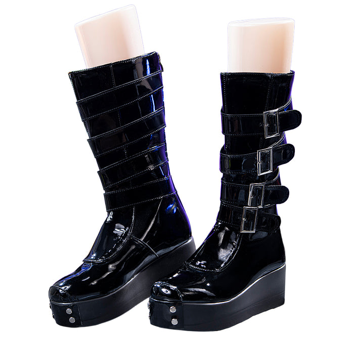 DokiDoki Game NEEDY GIRL OVERDOSE Cosplay Ame chan Shoes  Game KAngel amechan Black