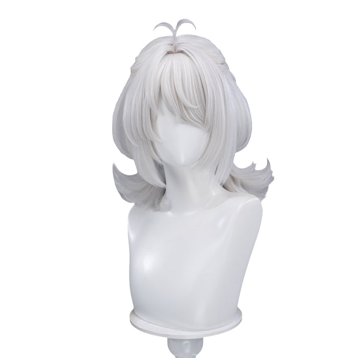 DokiDoki Game Zenless Zone Zero Cosplay Dracaene Sunbringer Wig Short Curly Silver Hair ZZZ