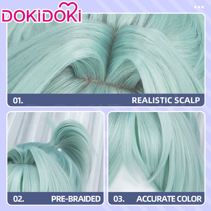DokiDoki Game Zenless Zone Zero Cosplay Roxy Wig Long Green Hair ZZZ