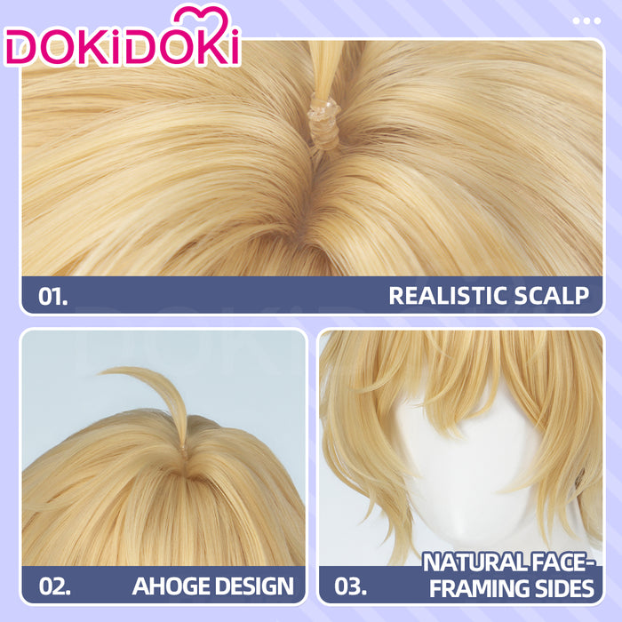 DokiDoki Manga Anime I Want to Love You Till Your Dying Day Cosplay Ali Maud Wig Short Curly Golden Hair