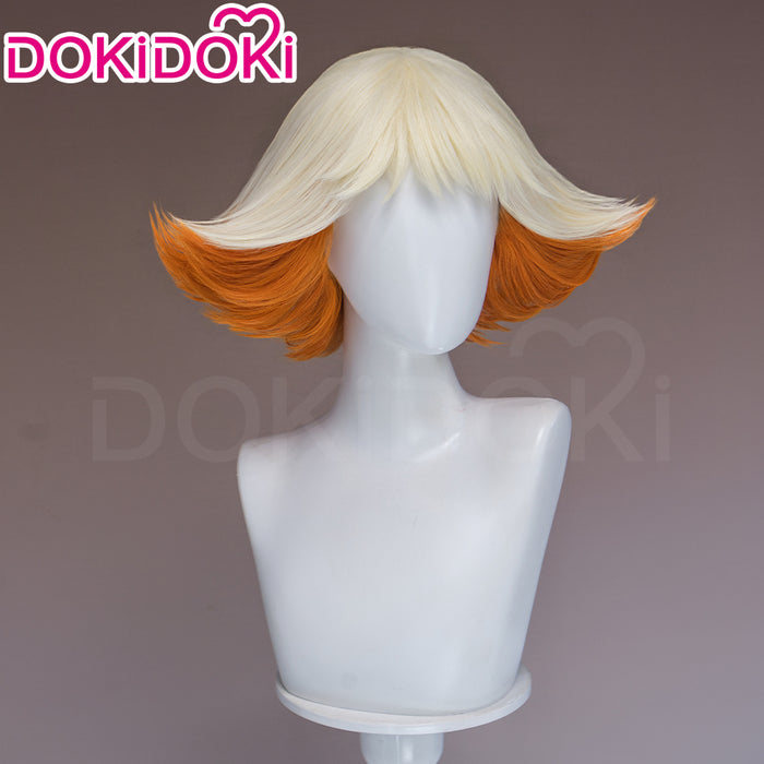 DokiDoki Manga Anime Witch Hat Atelier Cosplay Alaira Wig Short White Orange Hair