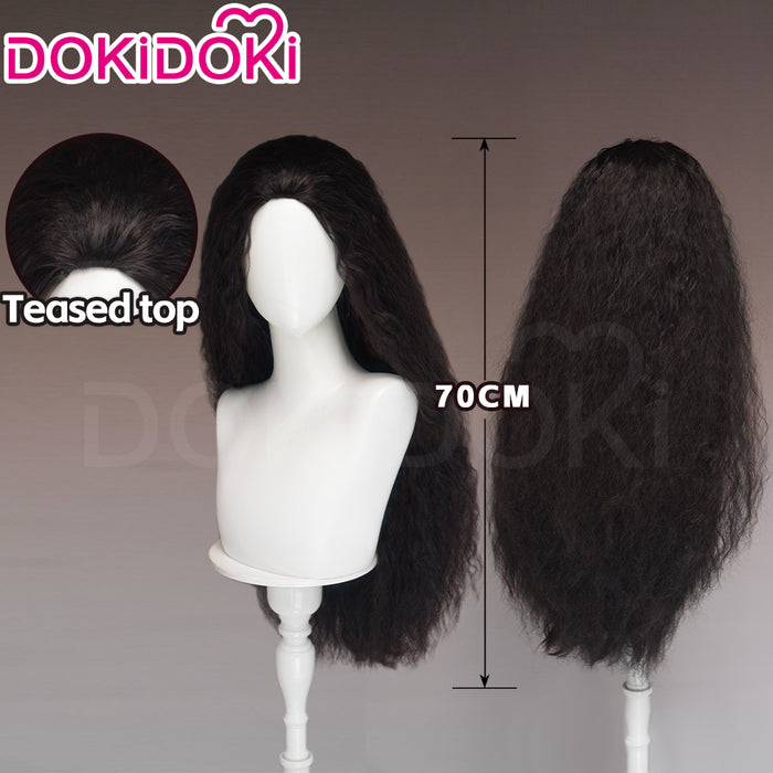 DokiDoki Movie Cosplay Wig Long Curly Black Hair Pre Curled