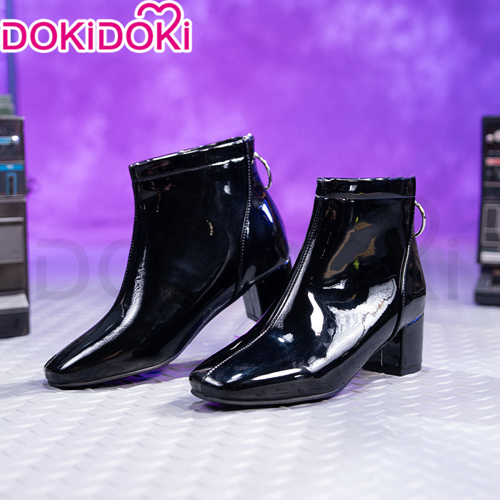 DokiDoki Music Project Cosplay Round 7 Shoes Black High Heels R7