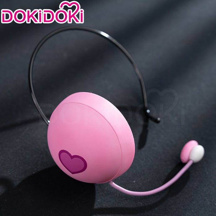 DokiDoki Music Project Cosplay Zombie Idol Prop White Pink Headphone / Mask