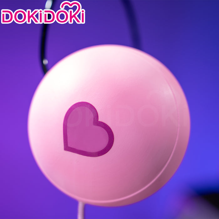 DokiDoki Music Project Cosplay Zombie Idol Prop White Pink Headphone / Mask