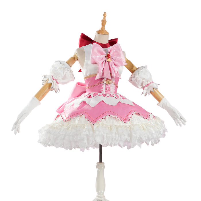 DokiDoki-R Anime Cosplay Pink And White Costume Dress Battle Suit