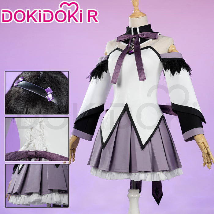 DokiDoki-R Anime Cosplay White And Purple Dress Costume