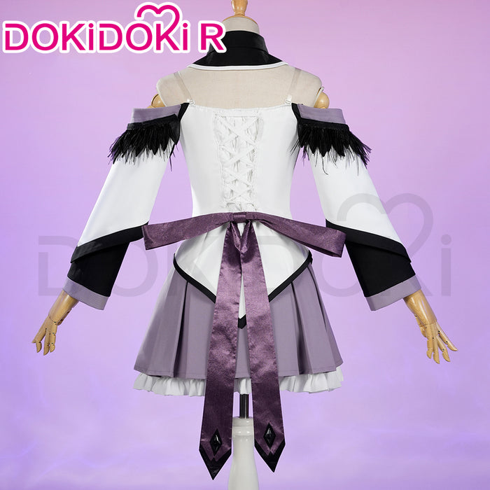DokiDoki-R Anime Cosplay White And Purple Dress Costume
