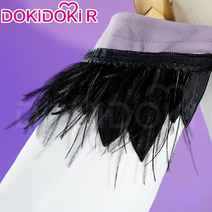 DokiDoki-R Anime Cosplay White And Purple Dress Costume