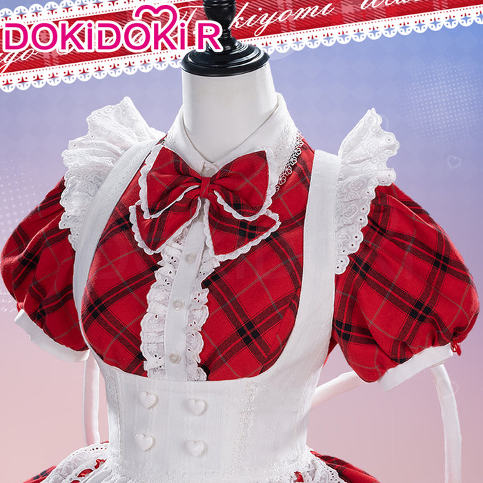 DokiDoki-R Anime Shugo Chara! Cosplay Hinamori Amu Costume Cafe Maid Outfit