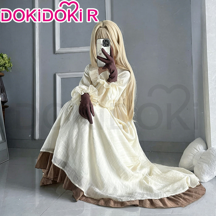 DokiDoki-R Anime Violet Evergarden Cosplay Violet Costume Beige Nightgown Sleep Dress