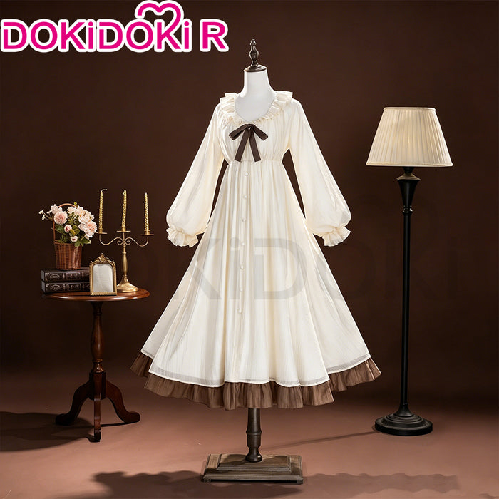 DokiDoki-R Anime Violet Evergarden Cosplay Violet Costume Beige Nightgown Sleep Dress
