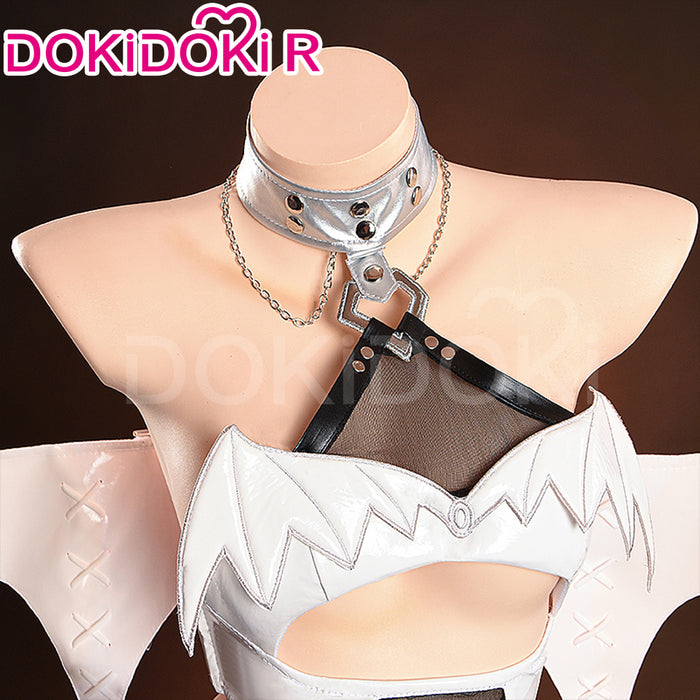 DokiDoki-R Game Cosplay Blanc White Rabbit Costume Sexy Angel Dress