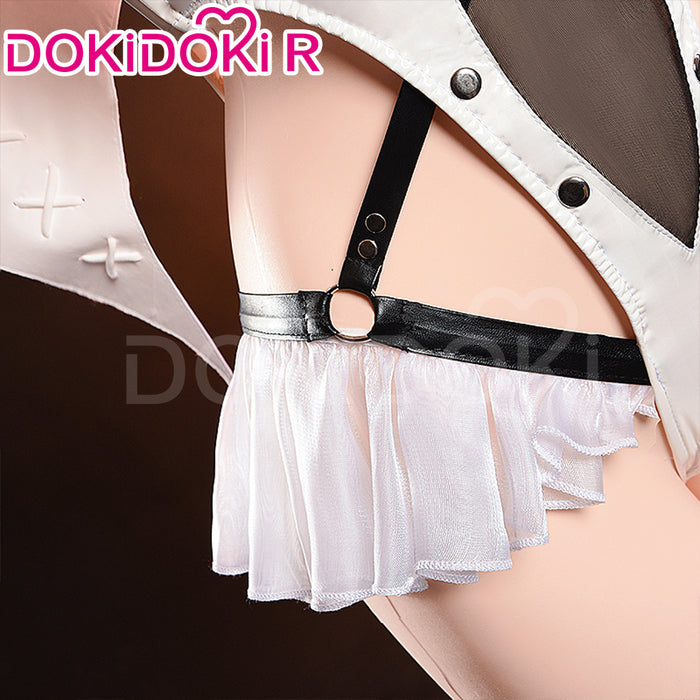 DokiDoki-R Game Cosplay Blanc White Rabbit Costume Sexy Angel Dress