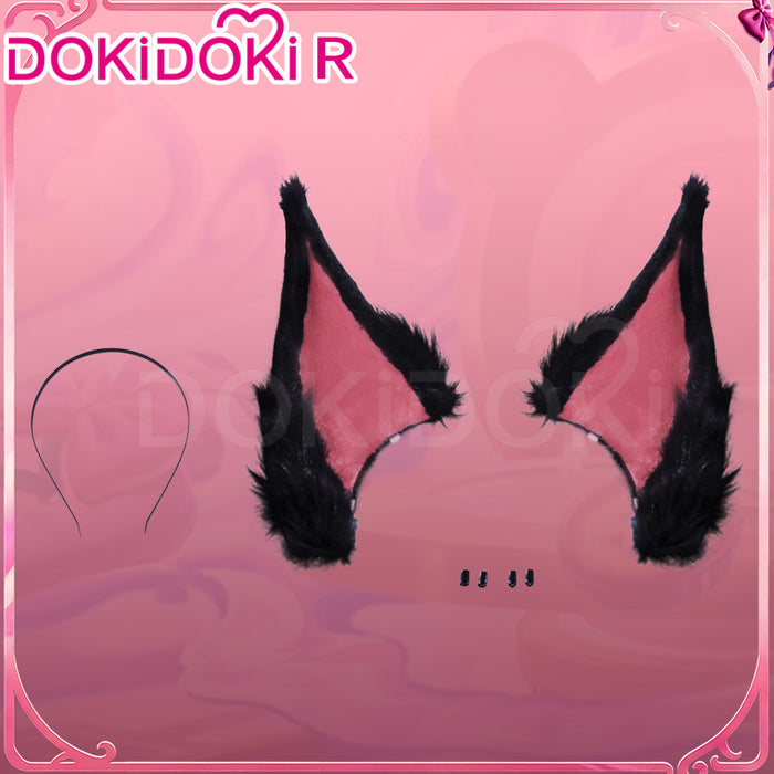 DokiDoki-R Game Cosplay Costume Black Pink Cute Cafe Maid Dress