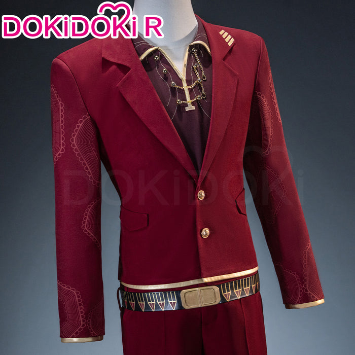DokiDoki-R Game Cosplay Costume Red Long Coat Suit The Thumb