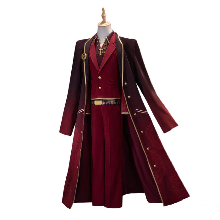 DokiDoki-R Game Cosplay Costume Red Long Coat Suit The Thumb