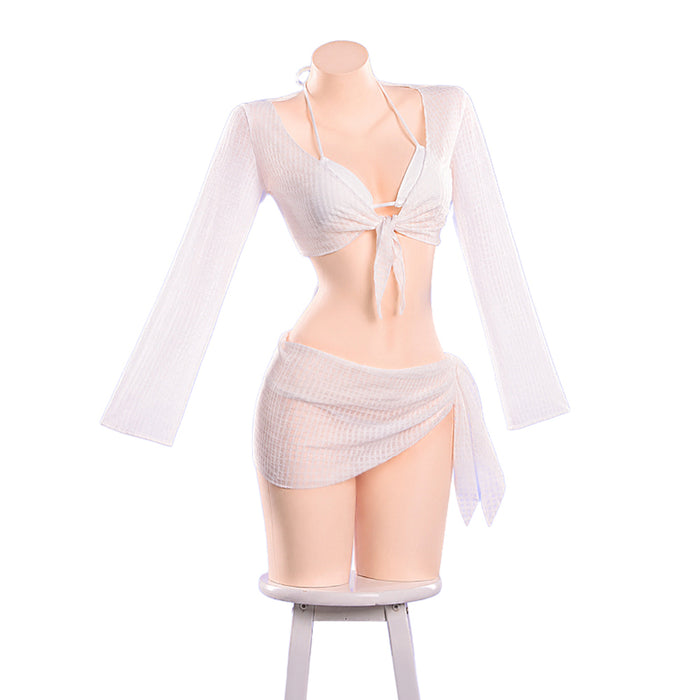 DokiDoki-R Game Cosplay Costume Sexy White Swimsuit