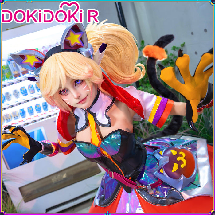 DokiDoki-R Game Cosplay Costume White Red Battle Cat Dress