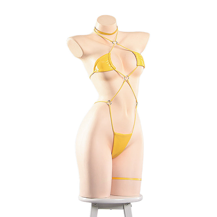 DokiDoki-R Game Cosplay Costume Yellow Swimming Suit