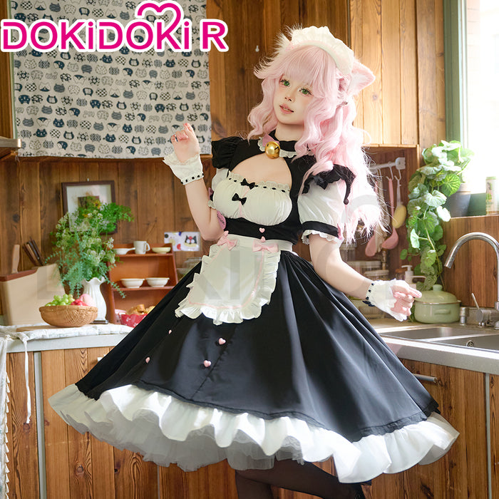 DokiDoki-R Game Nekopara Cosplay Minazuki Shigure / Fraise Costume Black White Cute Maid Outfit