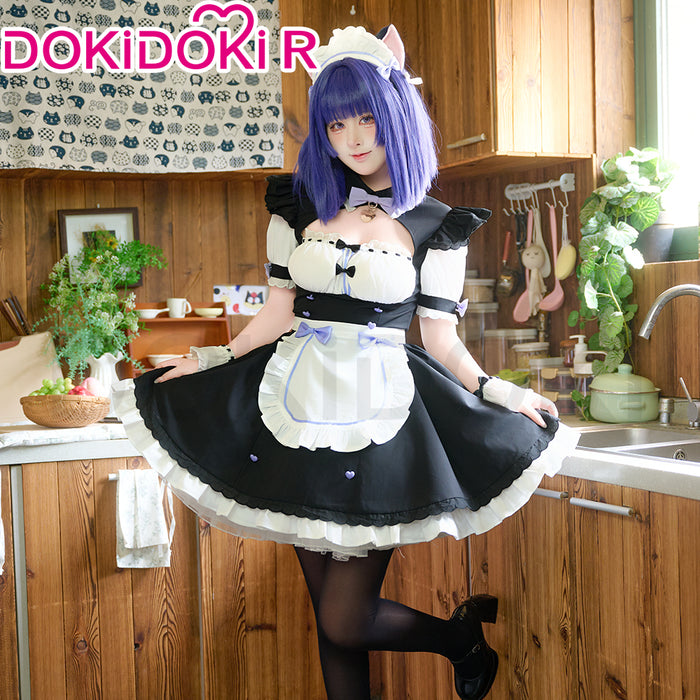 DokiDoki-R Game Nekopara Cosplay Minazuki Shigure / Fraise Costume Black White Cute Maid Outfit
