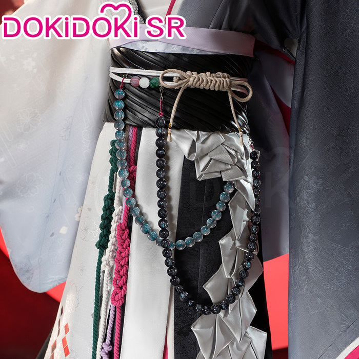 DokiDoki-SR Game Arknights Cosplay Mio Costume Black White Kimono