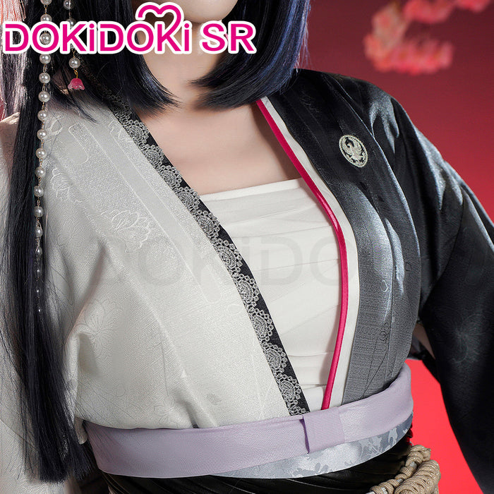 DokiDoki-SR Game Arknights Cosplay Mio Costume Black White Kimono