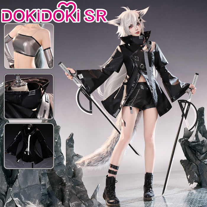 DokiDoki-SR Game Arknights Lapland Cosplay Costume Black