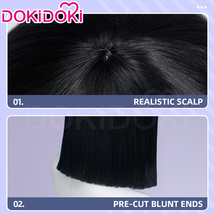DokiDoki TV Series Cosplay Wig Long Straight Black Hair