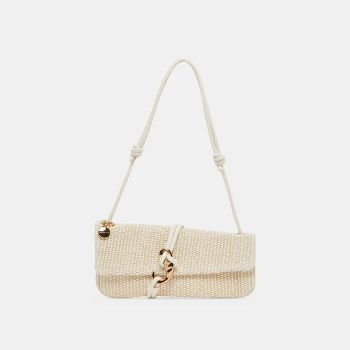 Dolce Vita Alice Natural Raffia Shoulder Bag