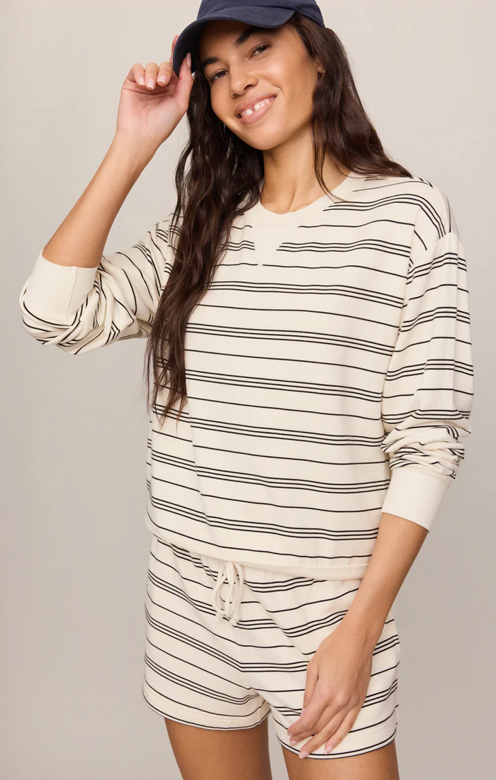 Downtown Striped Shorts - Cloud