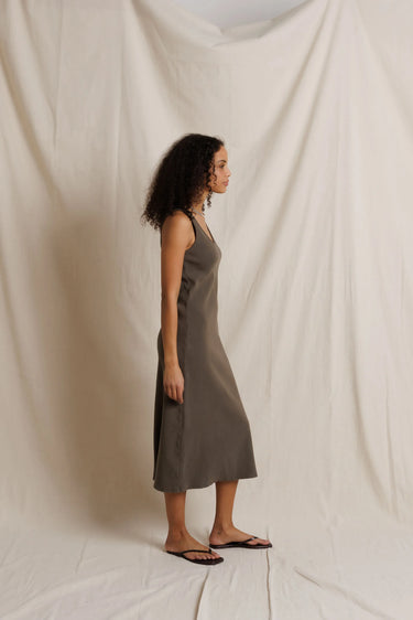 Edith Heavy Rib Midi Tank Dress
