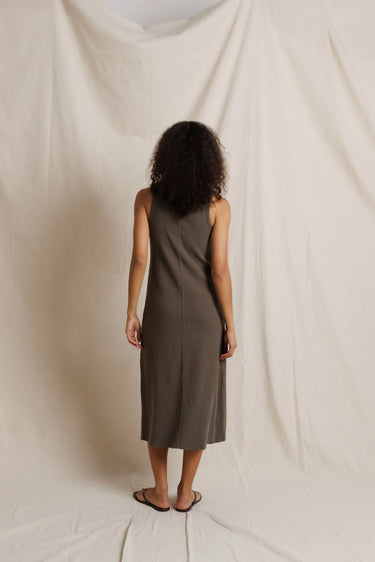 Edith Heavy Rib Midi Tank Dress