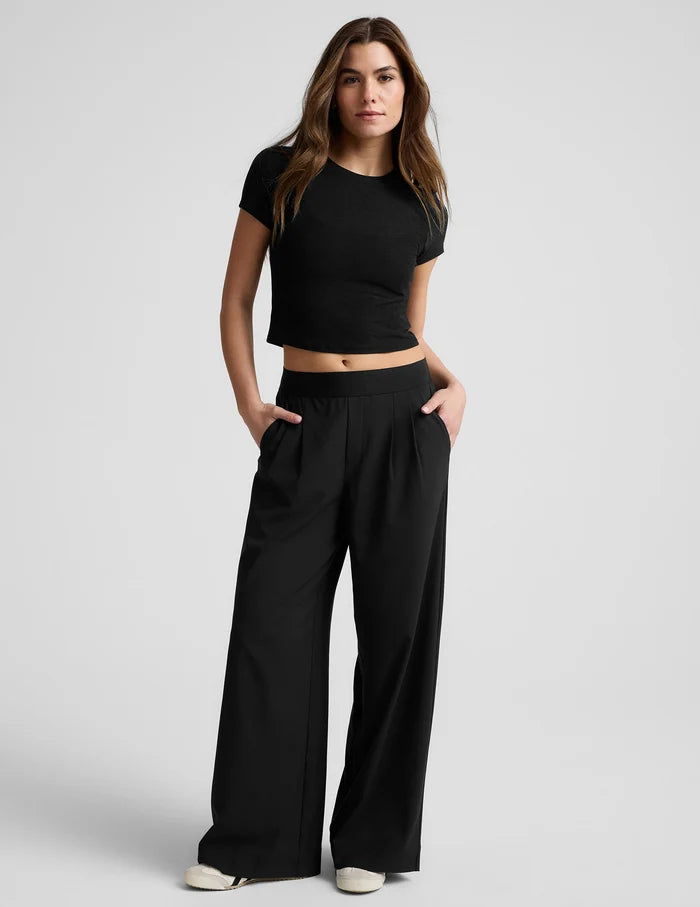 Elasticated Trouser Pants in Black