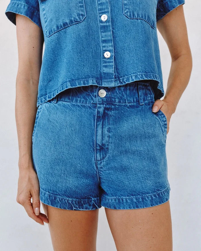 Elle Playa Trouser Short-Horizon Wash