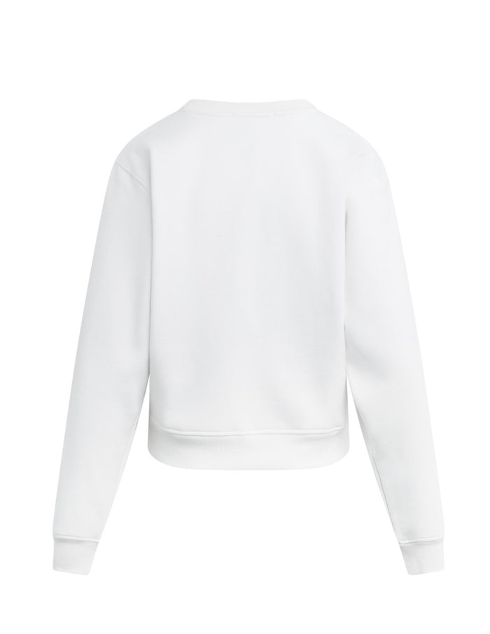 Embroidery Ritzy Classic Sweatshirt-Sugar/True Red