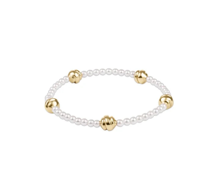 EN-Admire Small Gold 3mm Pearl Bracelet