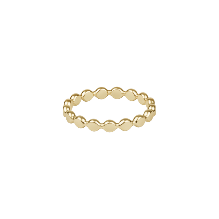 EN-Classic Gold 2.5mm Beaded Disc Ring