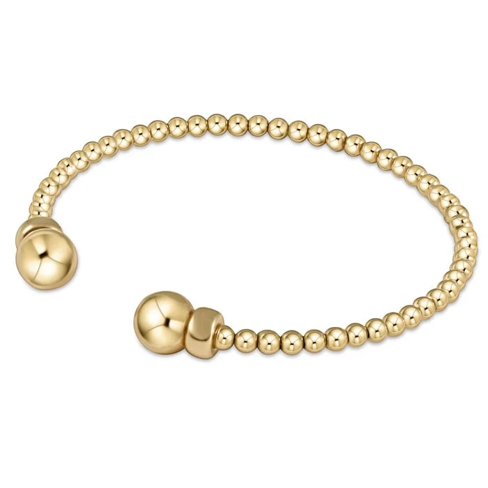EN-Classic Gold 3mm Bead Cuff-Gold
