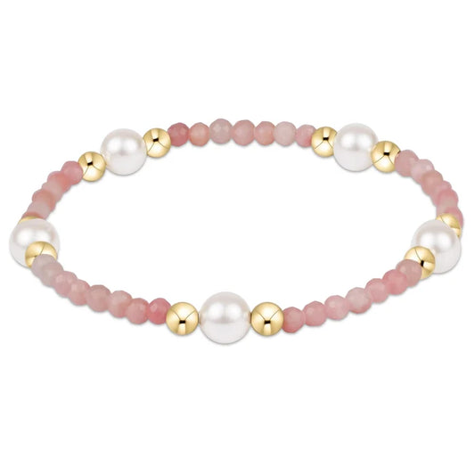 EN-Extends Purpose Pearl 6mm Gem Bracelet-Pink Opal