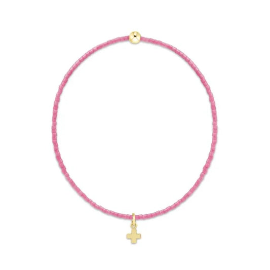 EN-Hope Classic Bubblegum Bracelet-Signature cross Small Charm