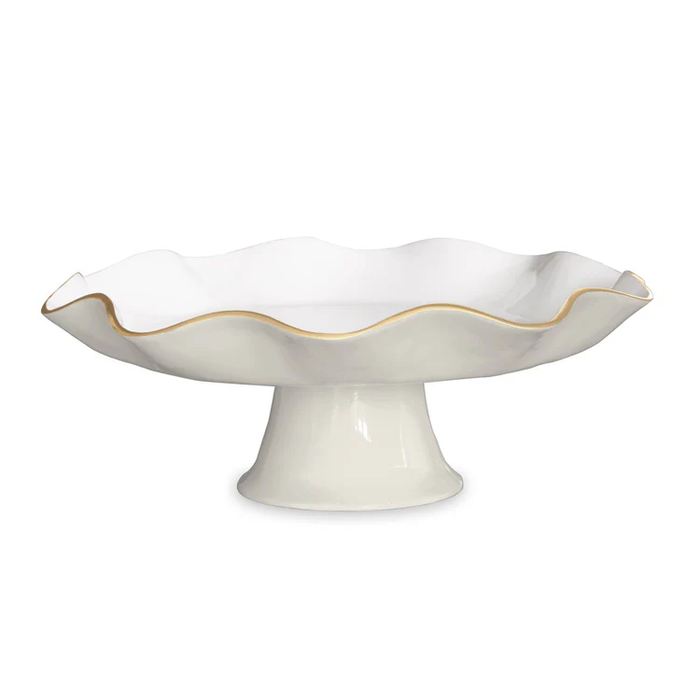 ENCANTO Carola Pedestal Cake Plate (Cream and White)
